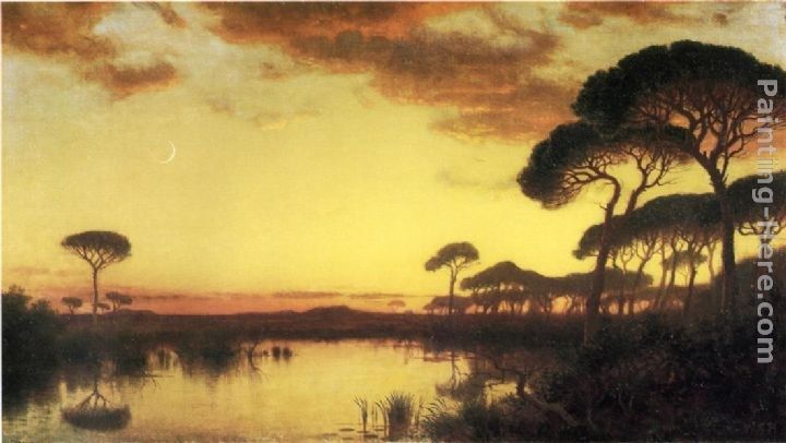 William Stanley Haseltine Sunset Glow, Roman Campagna